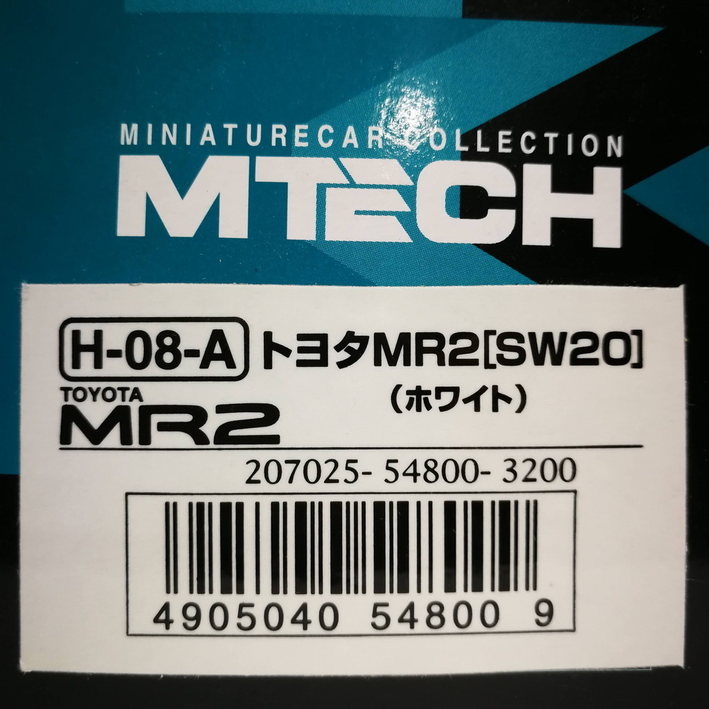 * MTECH 1/43 Toyota MR2 (SW20 2 type ) белый *