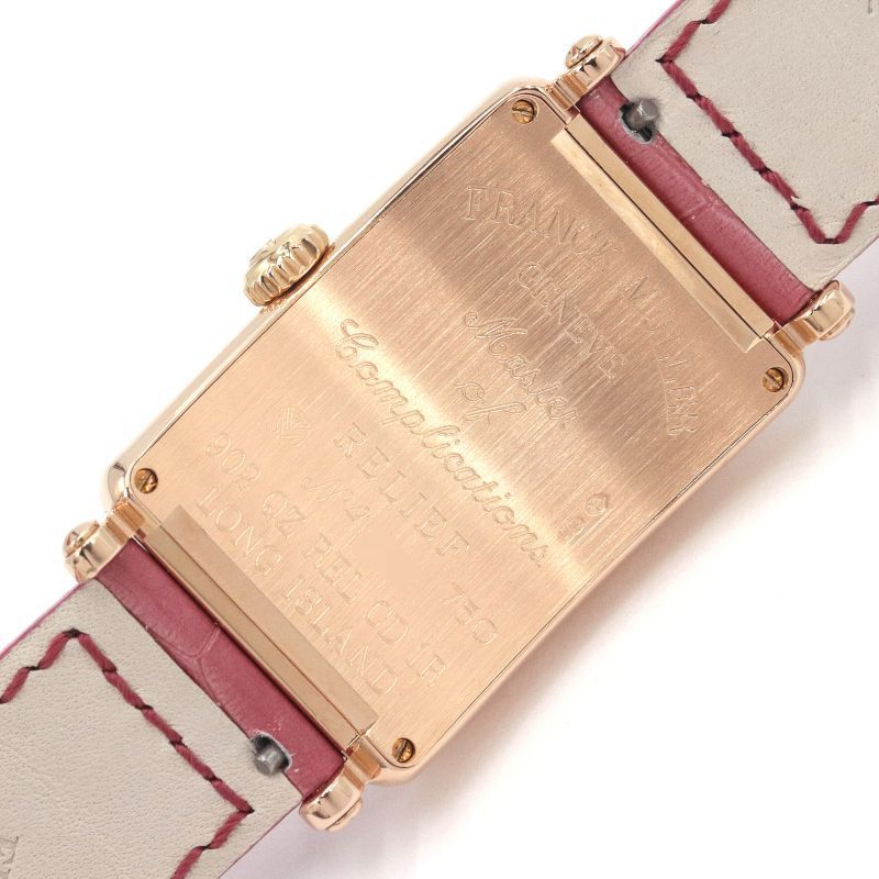 [3年保証] フランクミュラー レディース ロングアイランド 902QZRELCD1R K18PG ダイヤ シルバー文字盤 クオーツ 腕時計 中古 送料無料