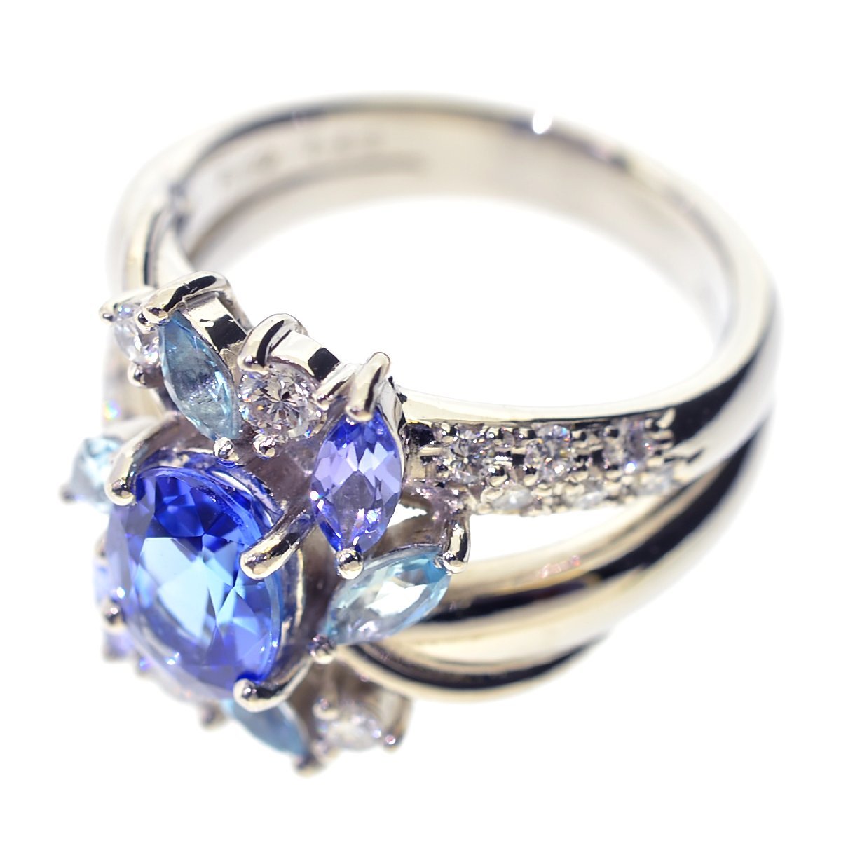 本当に信頼出来る店 M1072【BSJJ】Pt900 天然タンザナイト1.49ct ダイヤモンド0.38ct タンザナイト