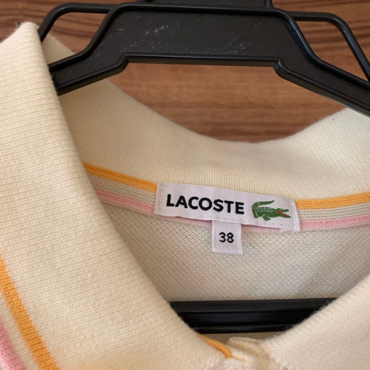 ラコステ LACOSTE クラシックロゴ　イエロー半袖ポロシャツ