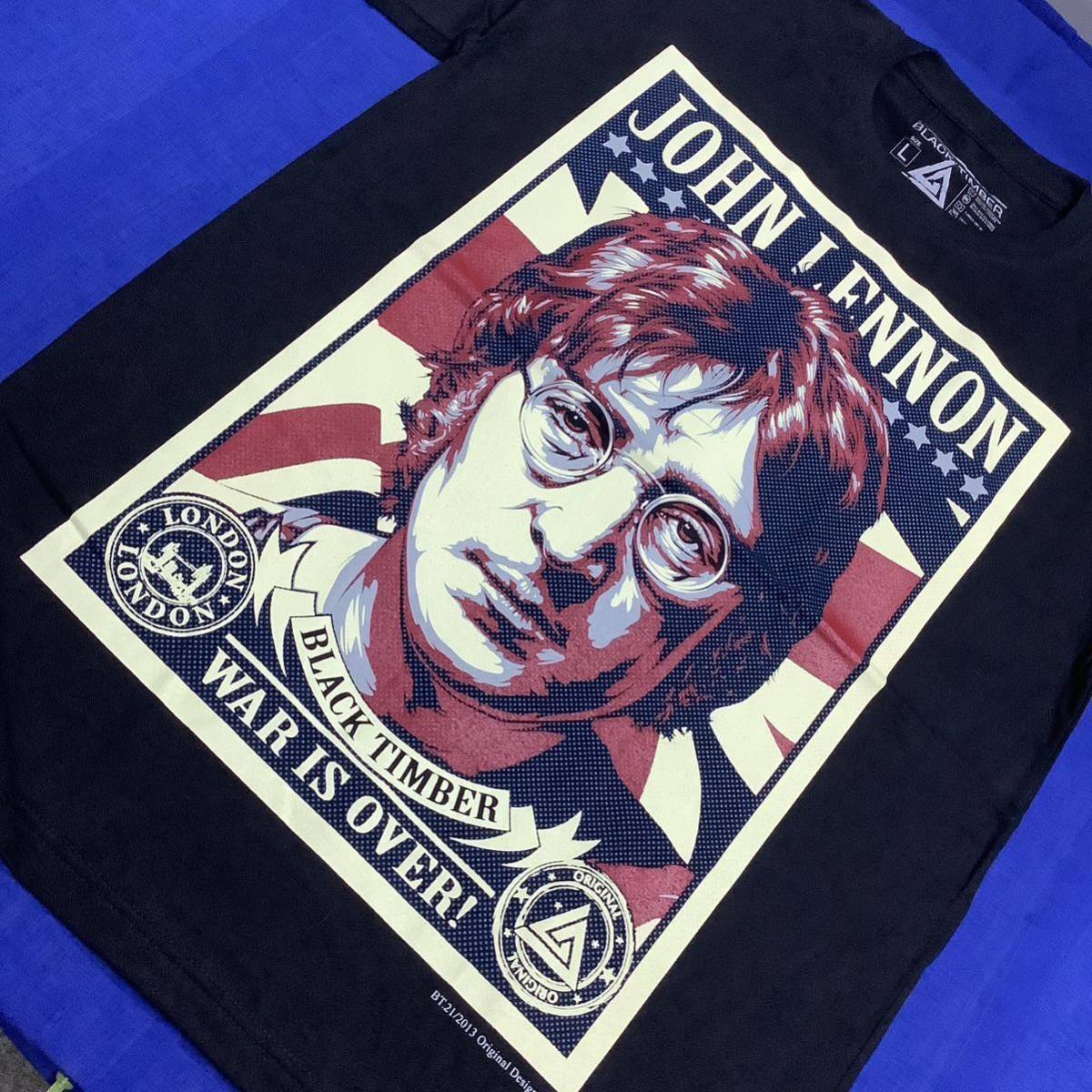 SR13B3. デザインTシャツ Lサイズ　John Lennon ① ジョンレノン　THE BEATLES ビートルズ　プリントTシャツ_画像4