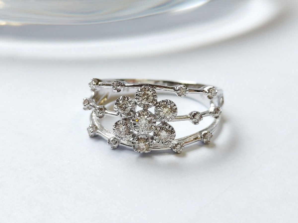 ブリラーレ 18K ダイヤモンド スパークル リング QVC 笠原真寿美