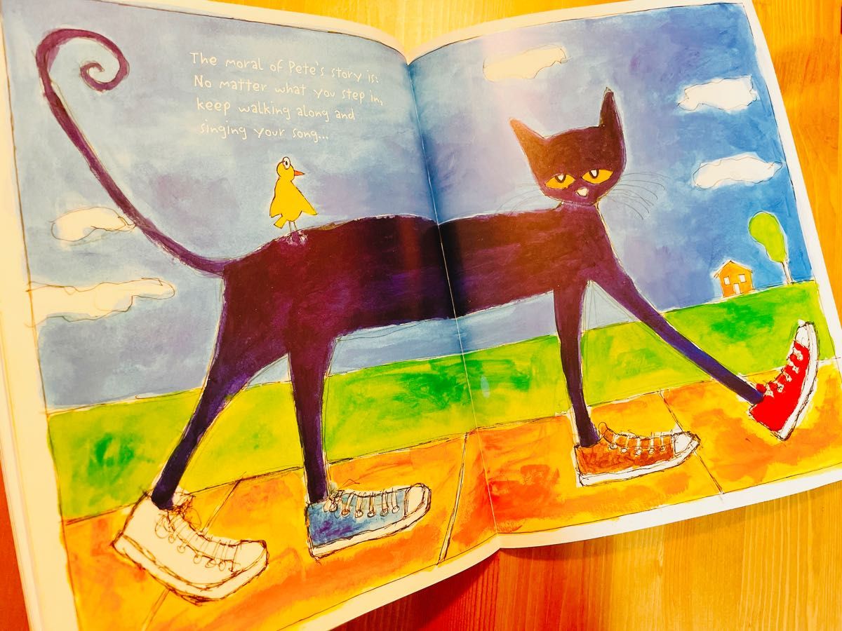 英語絵本 Pete the catねこのピートだいすきなしろいくつ 正規品 洋書 英語絵本