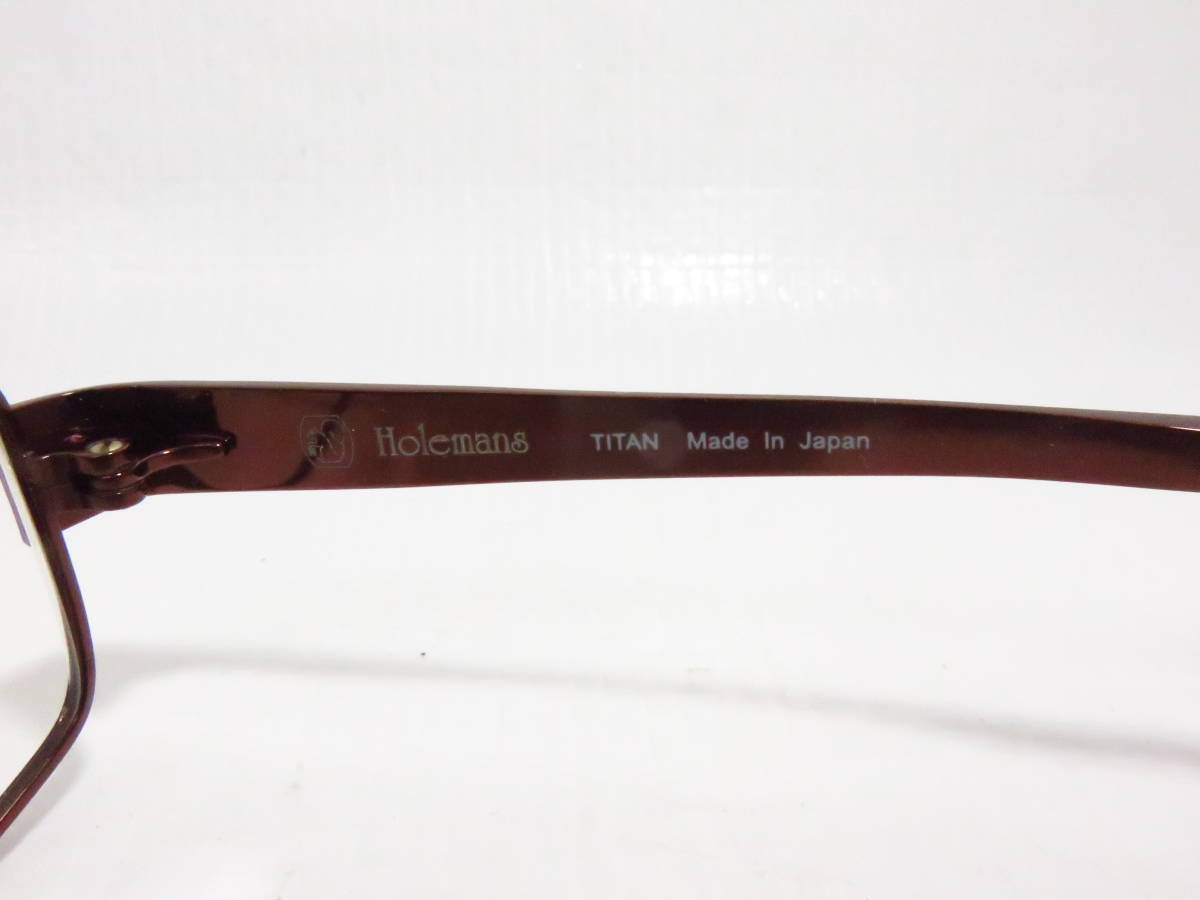 E546 新品 正規品 Holemans 日本製 メガネフレーム スクエア パリ H34 BUW 52□17-135 18g ブランド チタン 高品質 安い 眼鏡_画像9