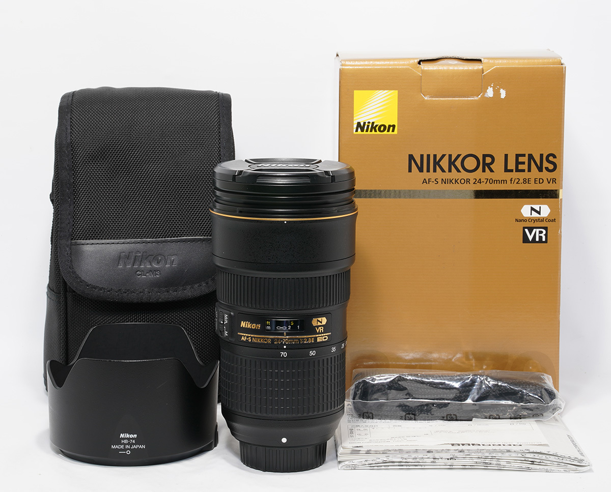美品 動作保証 Nikon ニコン AF-S NIKKOR 24-70mm F2.8E ED VR 箱 ケース付き
