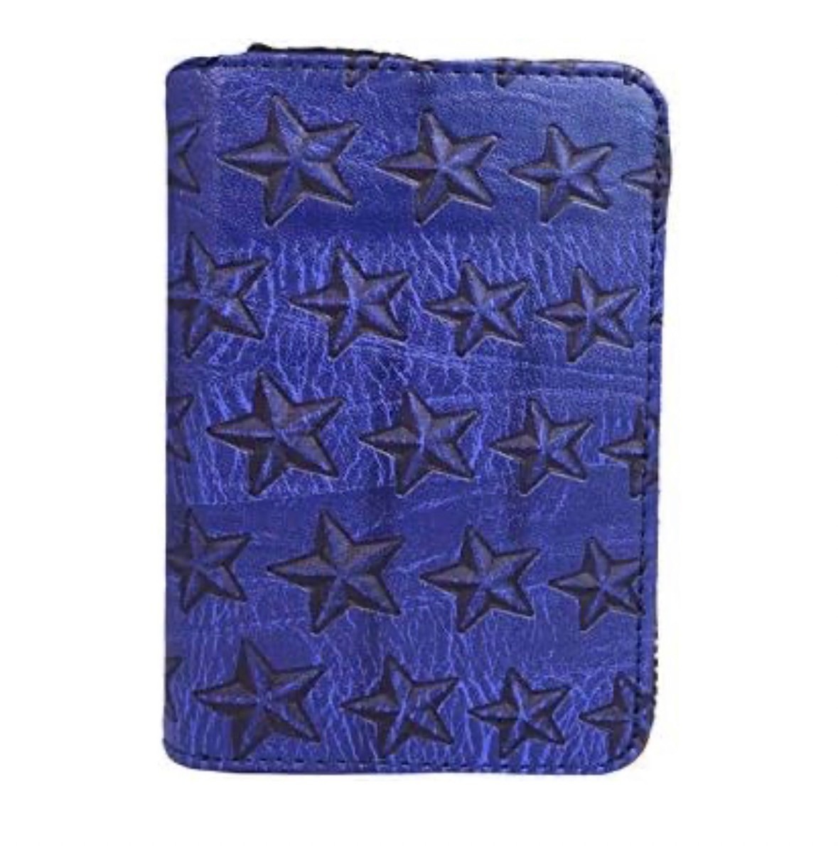 Y092815M ICOS Case Type Type Type Type Book With Zipper Blue Star Pattern