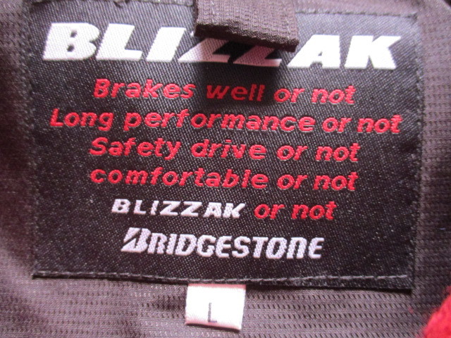 BLIZZAK BRIDGESTON жакет L размер Bridgestone Onward . гора вышивка шина производитель одежда чёрный красный Motor Sport 