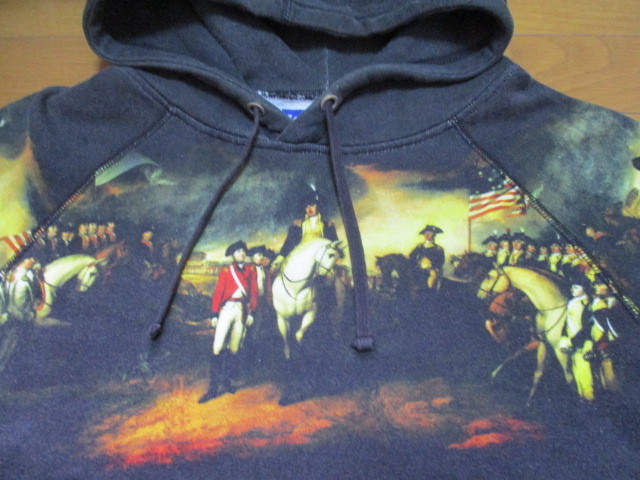 即決アリ！　Lafayette　ナポレオン　パーカー　Sサイズ　スウェット　黒系　絵画