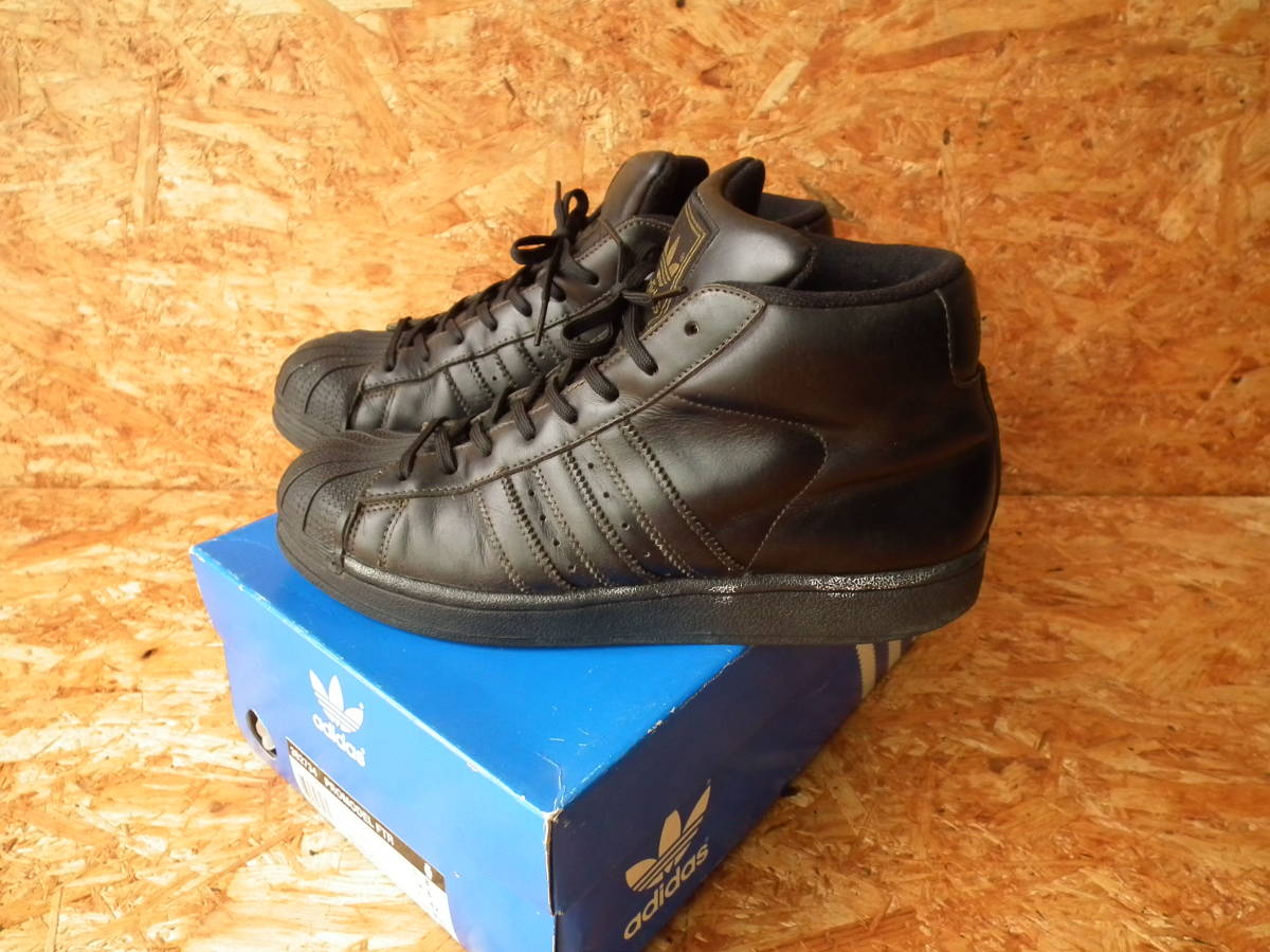 adidas( Adidas ) PROMODEL FTR 26.5cm(US8 1/2) 02 year made box attaching BLACK/GOLD.MET./LEAT 382734 ( promo Dell leather 2000 period sneakers )