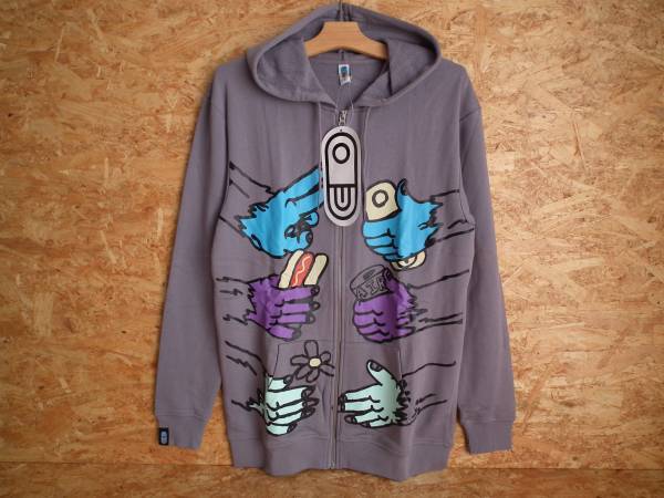 AIRBLASTER(エアブラスター) Hands ZIP HOODIE パーカー Sサイズ (AIR BLASTER エアーブラスター)