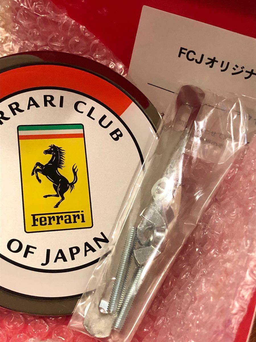 ferrari club of Japan 正規会員 エンブレム 未使用 FCJ フェラーリ クラブ オブ ジャパン 