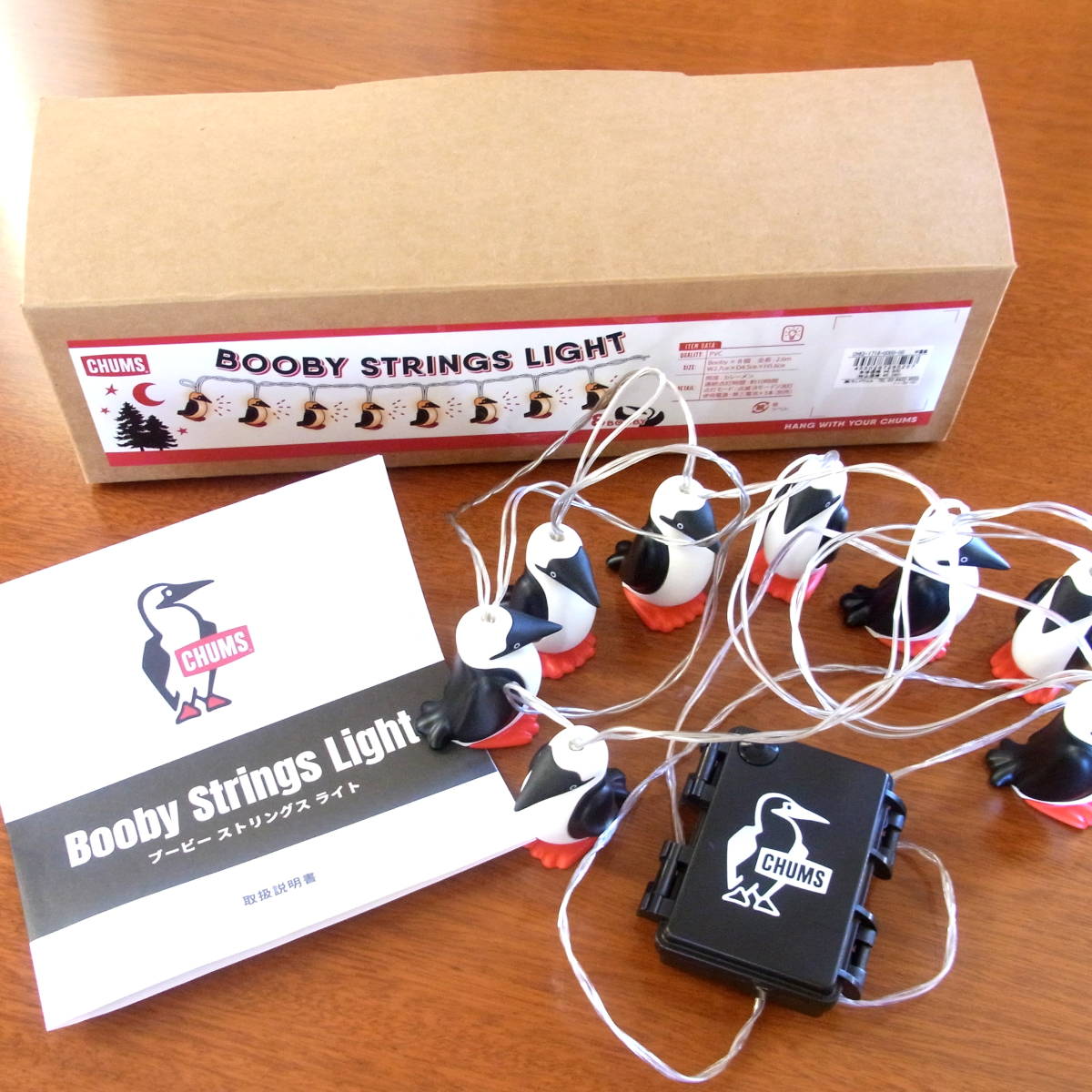 CHUMS チャムス BOOBY STRINGS LIGHT ブービーストリングライト CH62-1716 電池式 全長2.6ｍ キャンプ クリスマス飾り_画像6