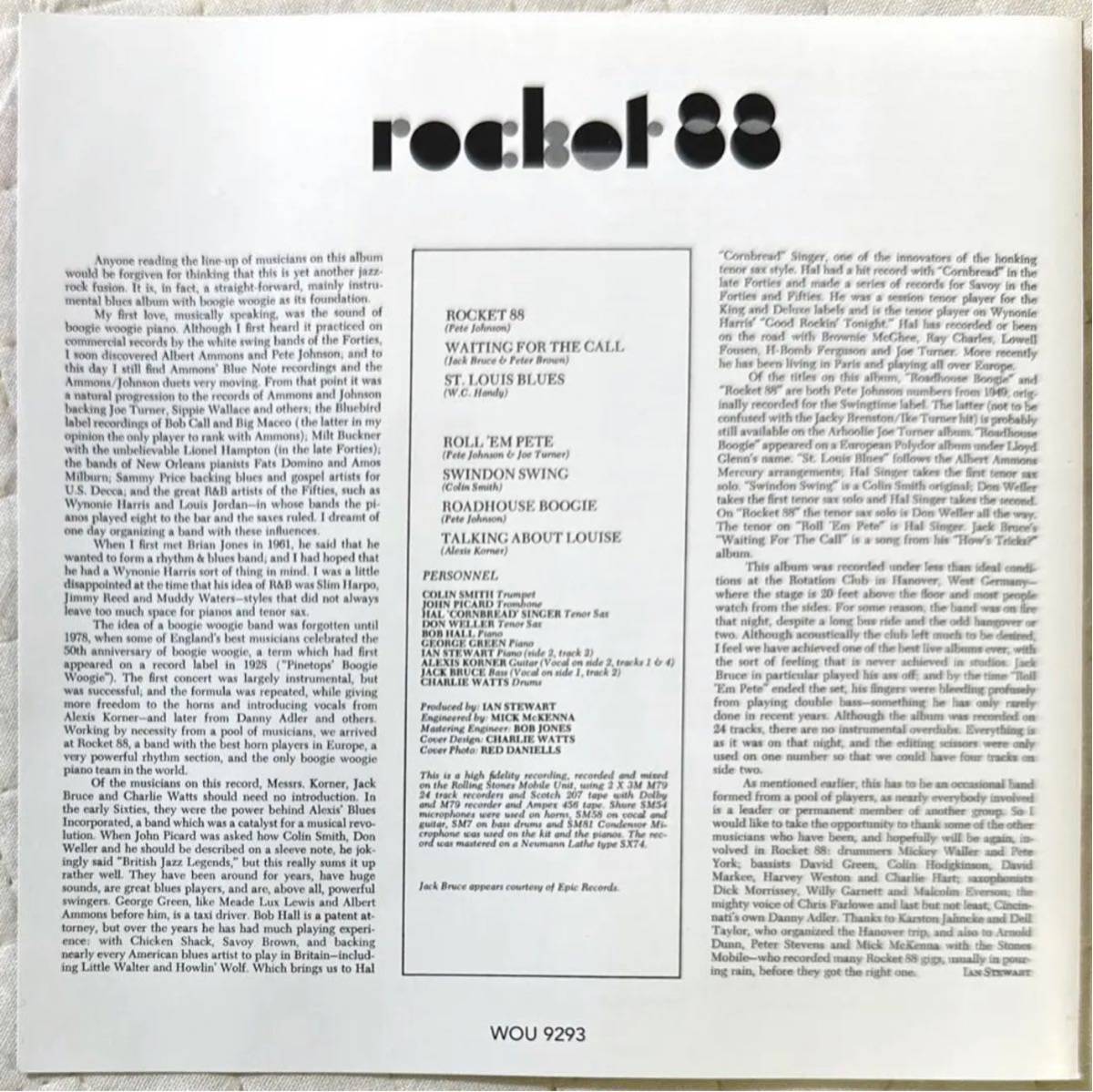 Charlie Watts, Jack Bruce 他が参加！Rocket 88