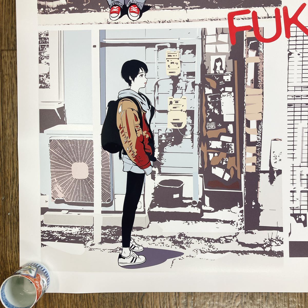 T-1 Backsideworks ポスター FUK’s Limited Poster バックサイドワークス 正方形 特殊印刷_画像4