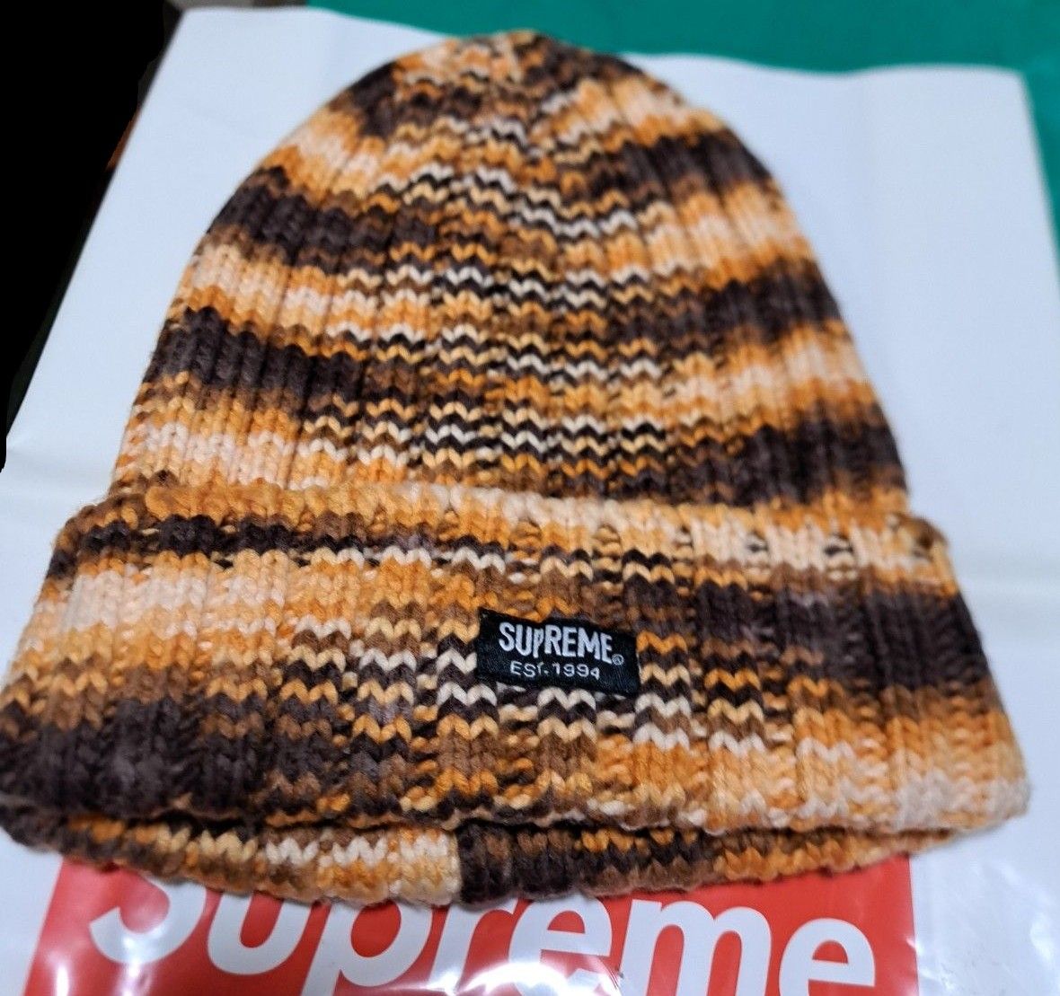 SUPREME SCATTER Knite Beanie O/S FW14 GOLD 新品未使用 タグあり