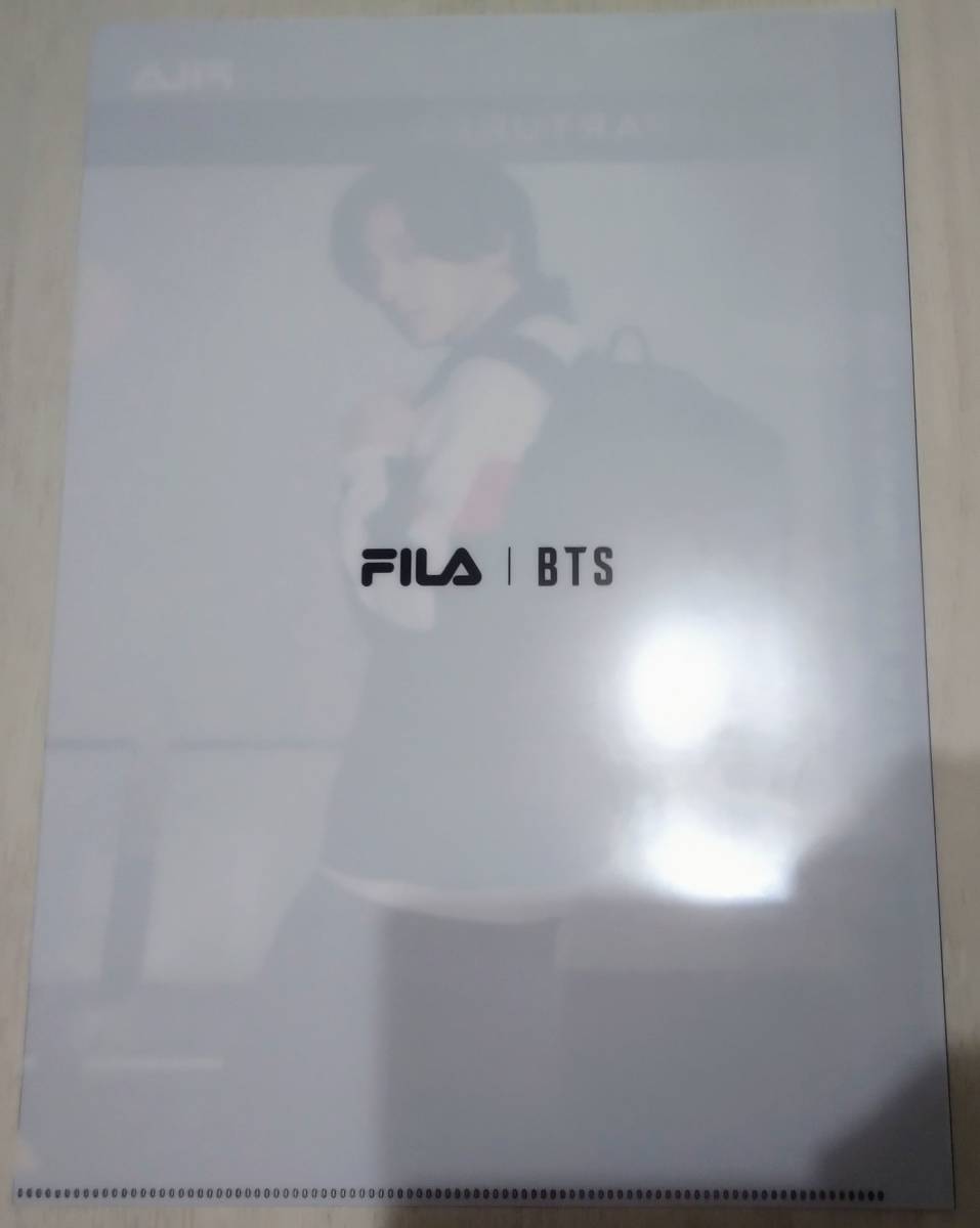 BTS　FILA　クリアファイル 「JIMIN」　非売品　購入時特典　コラボ　新品　A4サイズ　防弾少年団　ジミン_裏面(白地にロゴで同じデザインです)