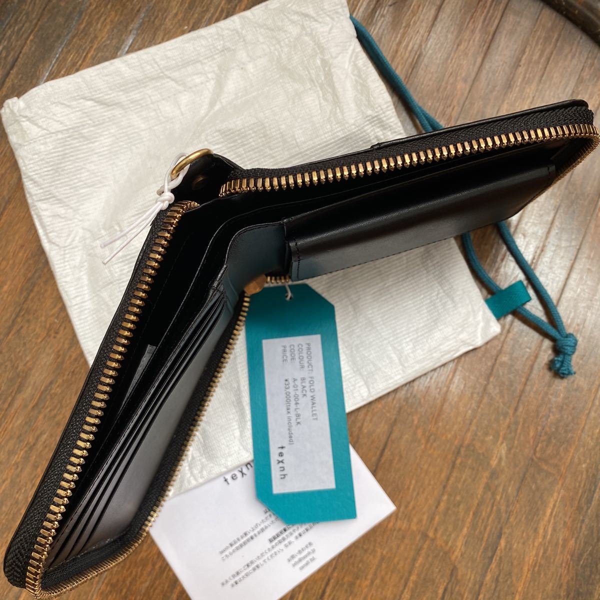 予約販売 テクネ | texnh 新品未使用 FOLD 財布 #BLACK WALLET 二