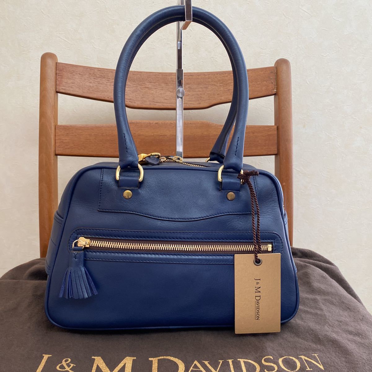 未使用 J&M DAVIDSON(ジェイアンドエムデヴィッドソン） MINI VIVI カーフ・ミニボストン　 Deuxieme Classe