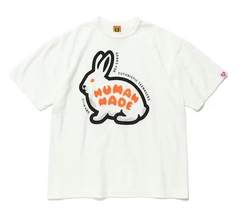 正規品 美品 HUMAN MADE ヒューマンメイド Made Rabbit Graphic #13 T-Shirt ホワイト うさぎ Mサイズ Tシャツ 半袖Tシャツ