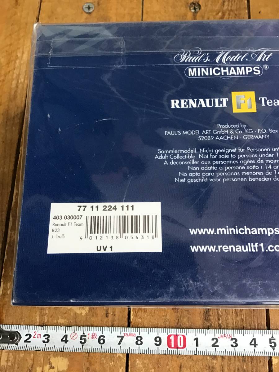 MINICHAMPS ミニチャンプス 1/43 ルノー F1 R23 F1 RENAULT Jarno Trulli ヤルノ トゥルーリ ミニカー ミニチュア 模型_画像7