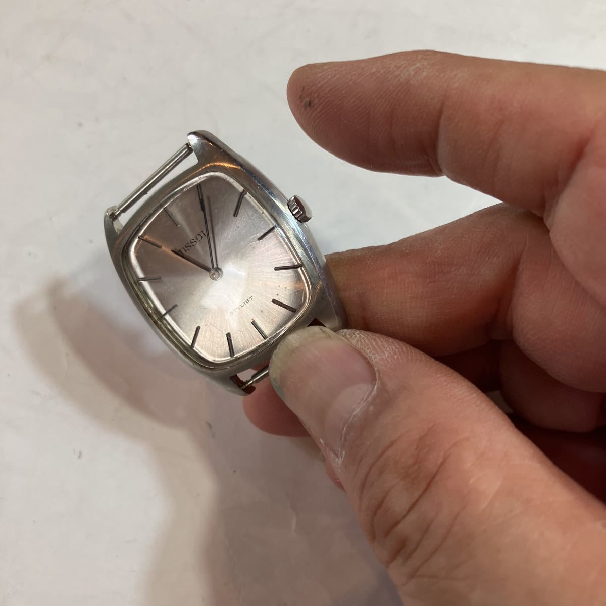 腕時計　男性用　TISSOT STYLIST 手巻き　スイス製　 動作確認済み　美品　46年前に購入　ビンテージ_画像9