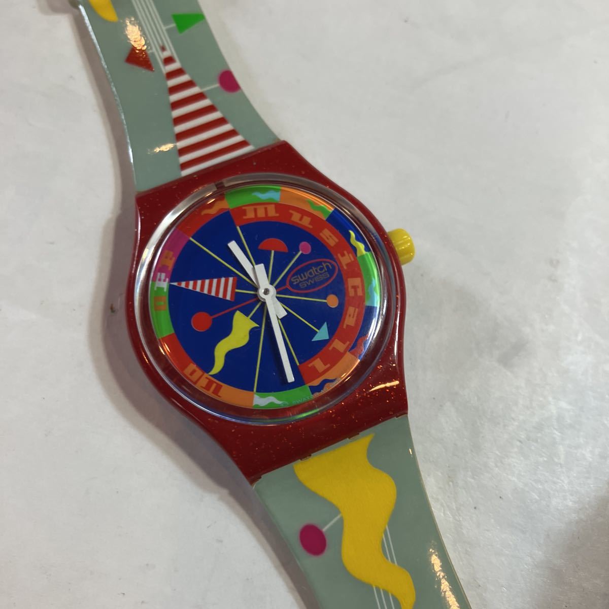  operation verification ending Swatch MUSICALL E2 new goods unused beautiful goods WATER RESISTANT Switzerland made 