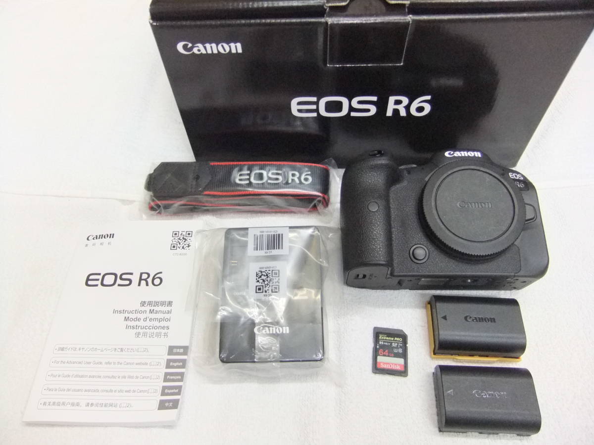 完売 CANON キャノン EOS R6 ボディ 2140万画素 予備バッテリー