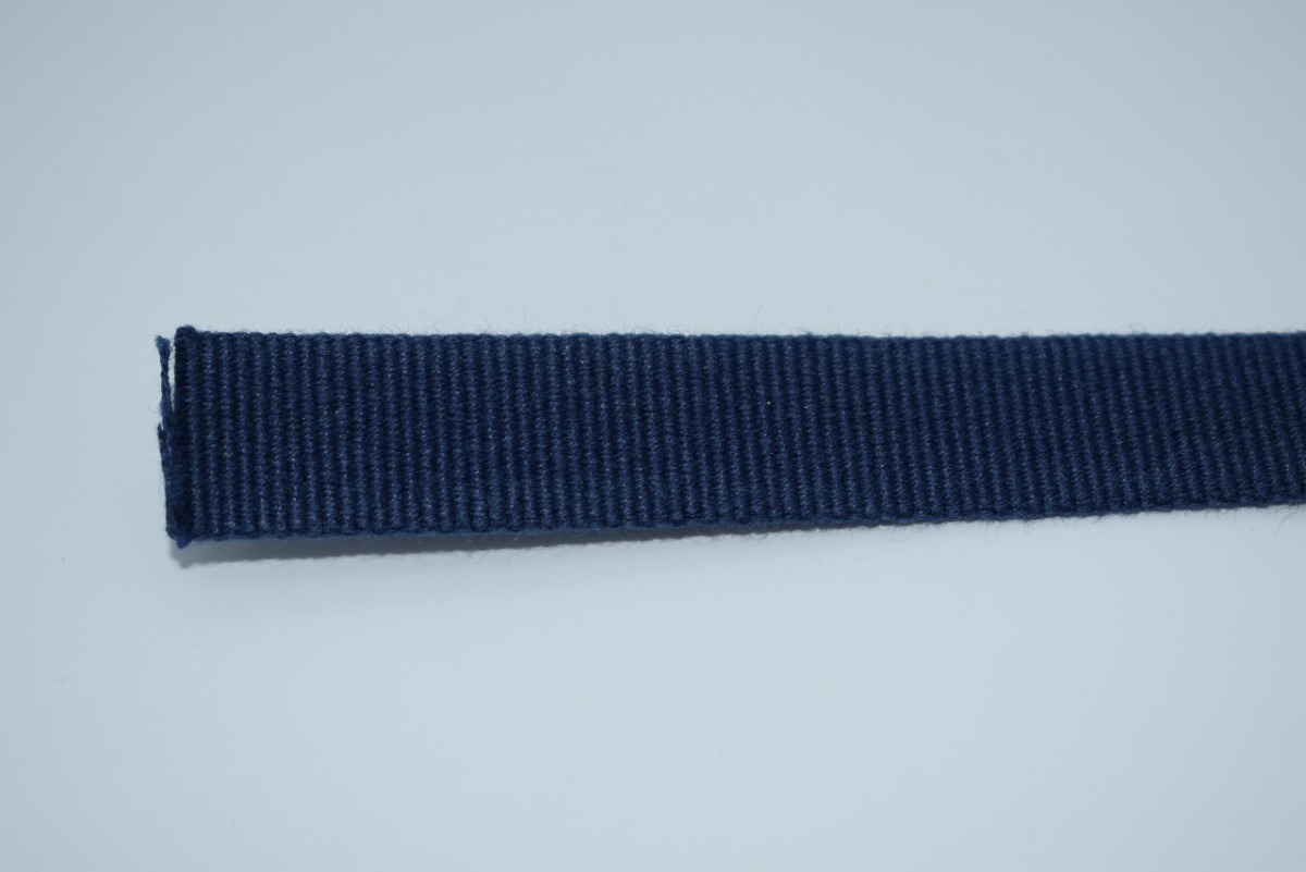 茶道具 真田紐 5分巾 (15mm) 紺 綿 袋織 10cm単位で切り売りします t_画像1