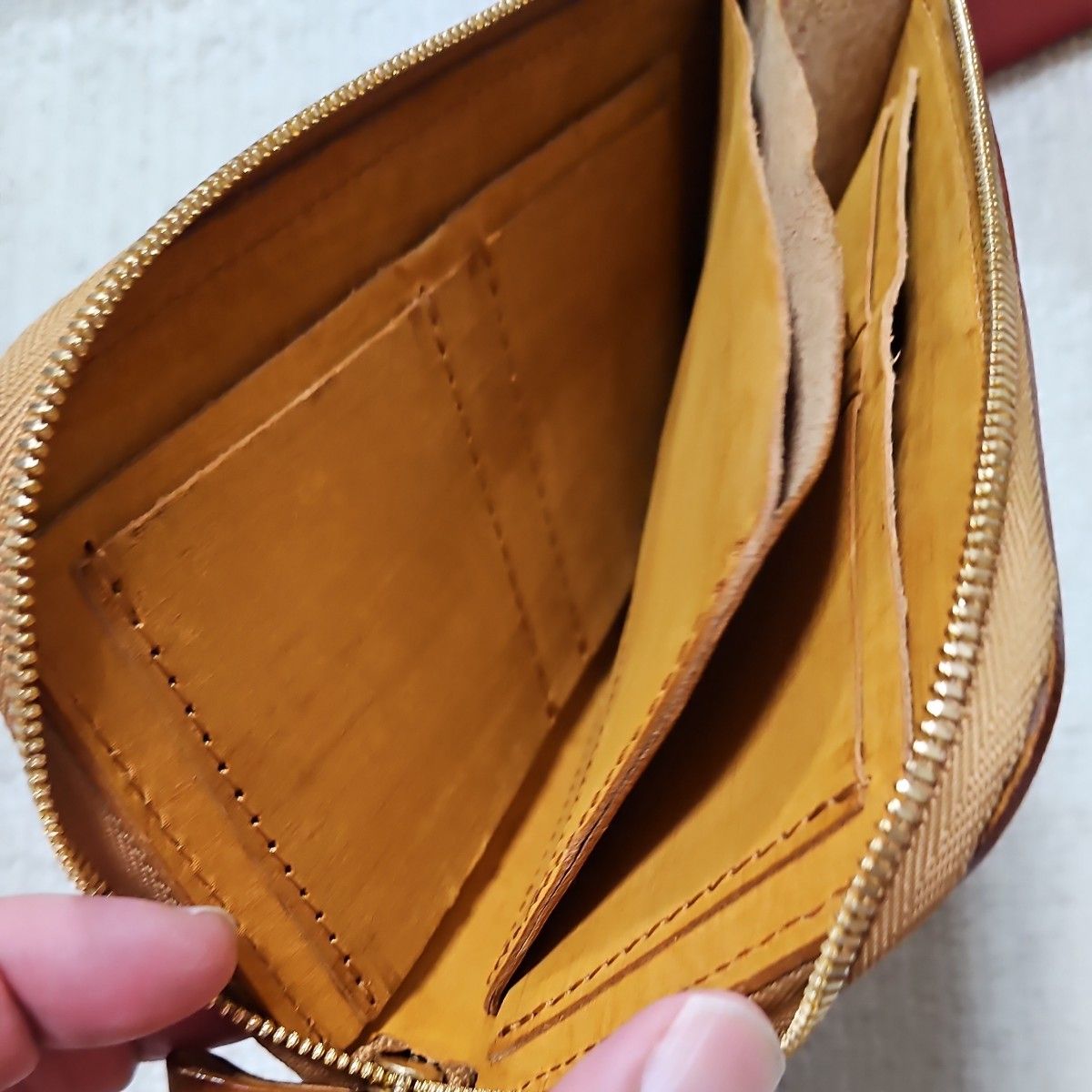 23/7月購入 カワニシカバン 長財布 リッチーL サンド セトウチ 23/7月購入 カワニシカバン 長財布 リッチーL サンド セトウチ