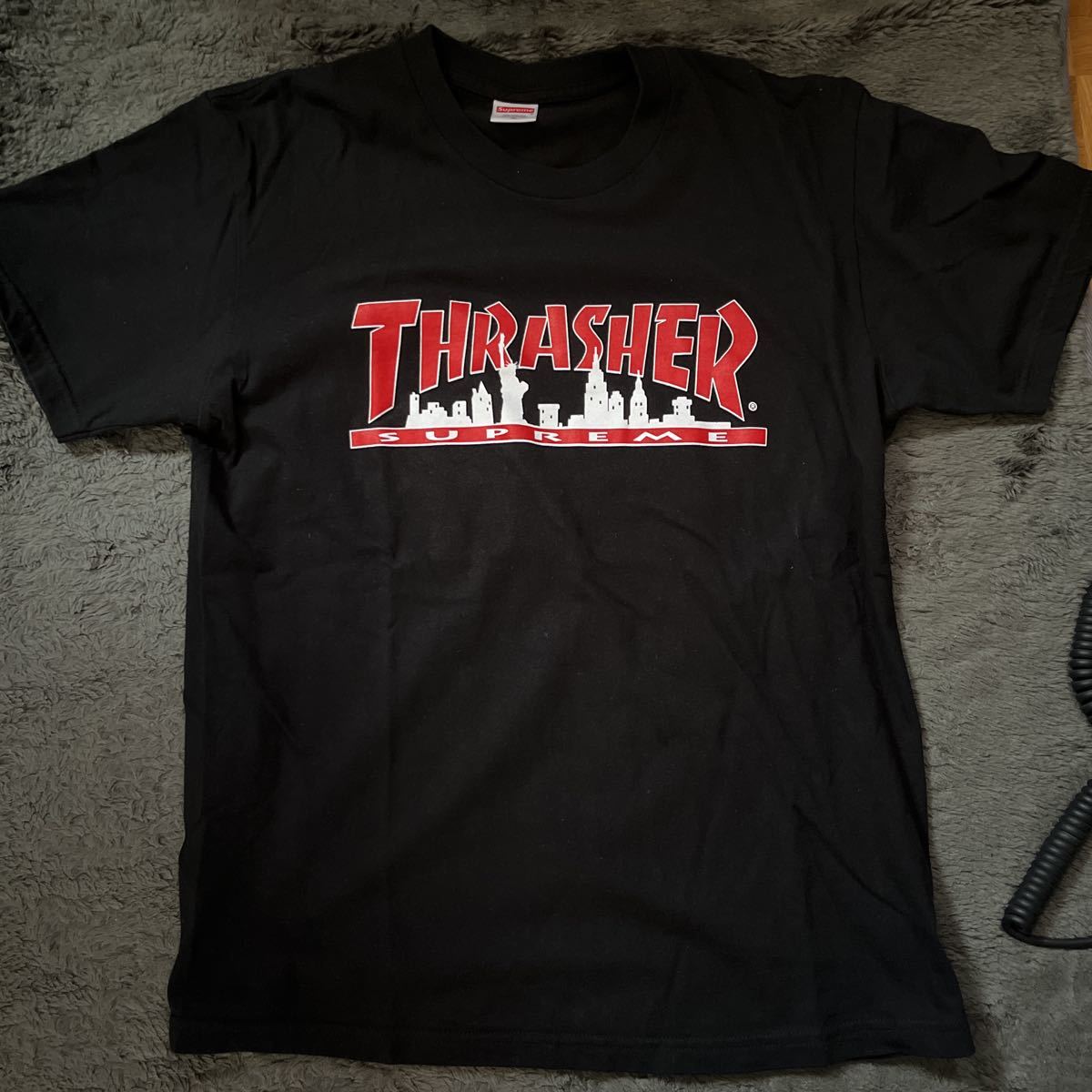 25%OFF】 中古 Supreme×THRASHER シュプリーム ブラック サイズM Tee