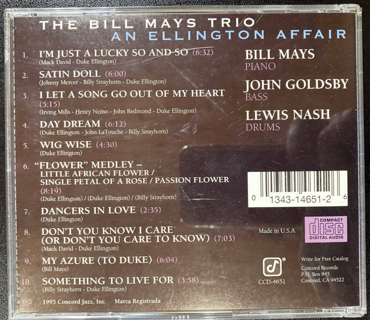 An Ellington Affair / Bill Mays 中古CD　輸入盤_画像3