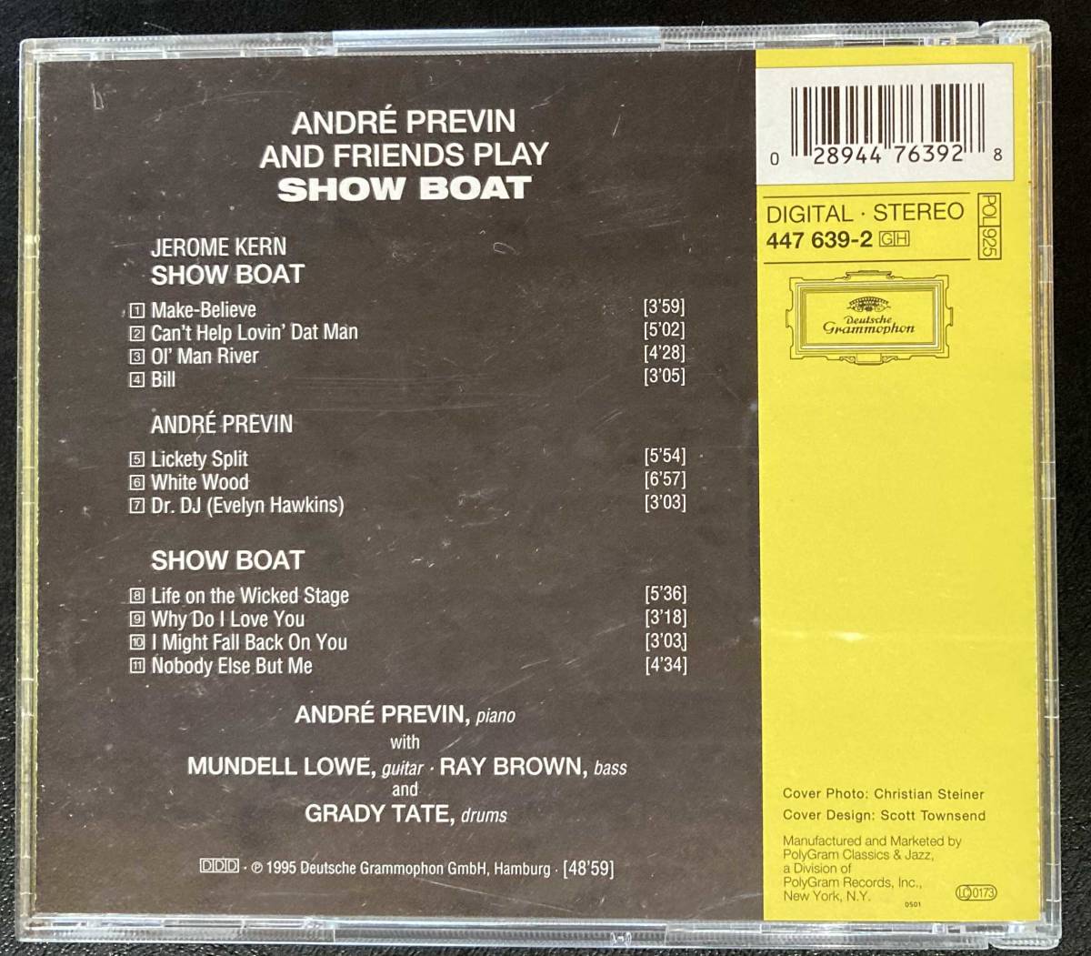 Andre Previn and Friends Play Show Boat / Andre Previn 中古CD　USA盤_画像3