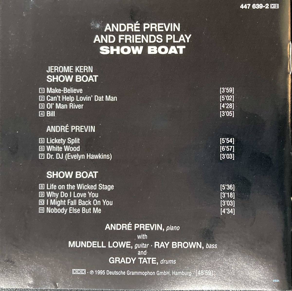 Andre Previn and Friends Play Show Boat / Andre Previn 中古CD　USA盤_画像5