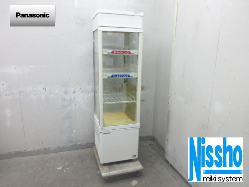 パナソニック四面冷蔵温蔵ショーケース・SSR-167BNCH・13年製・100V・W432×D438ｍｍ・・厨房専門店 （3i920c）