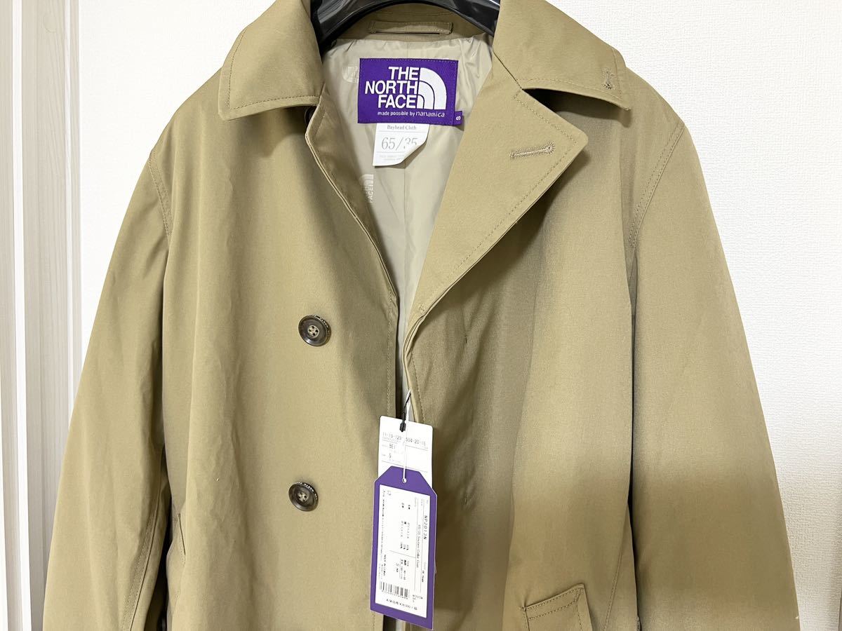 ★新品正規品　BEAMS別注 THE NORTH FACE PURPLE LABEL ステンカラーコート ベージュ　Sサイズ　ノースフェイスパープルレーベル ★