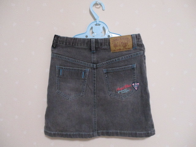 # Angel Blue # симпатичный Denim юбка 130cm серый 