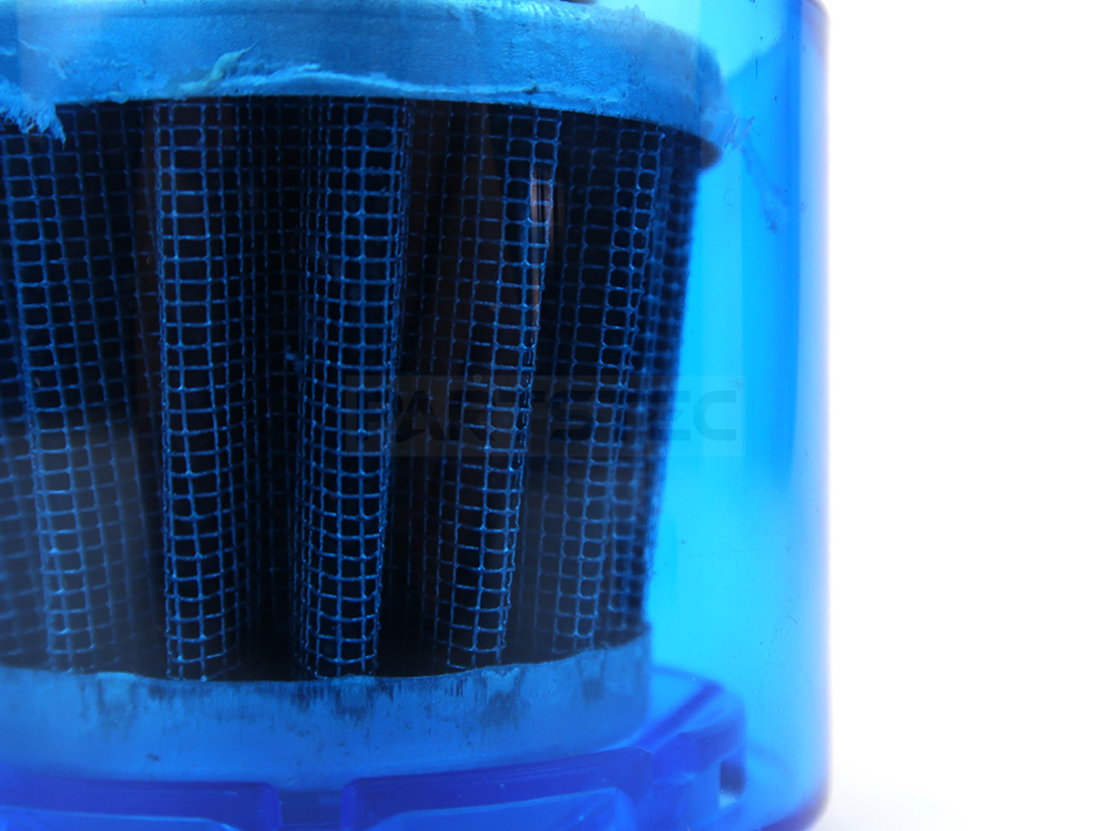 ホンダ ズーマー エアークリーナー パワーフィルター 差込径 35パイ 35mm ブルー 青 スケルトン 全天候 対応 バイク 汎用 原付 / 20-135_画像4