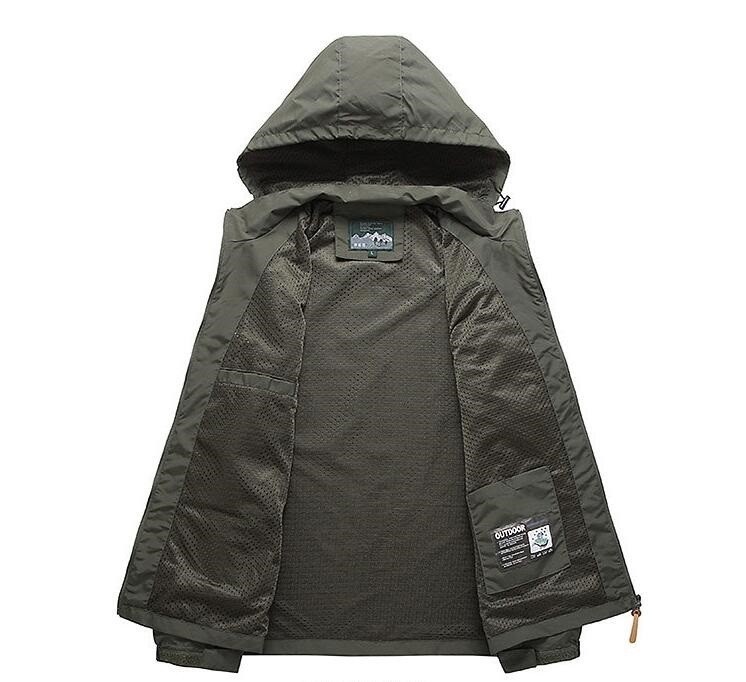 マウンテンパーカー メンズ レディース マウンテンジャケット ウィンドブレーカー ブルゾン登山服 男女兼用 S~5XL 黒_画像3