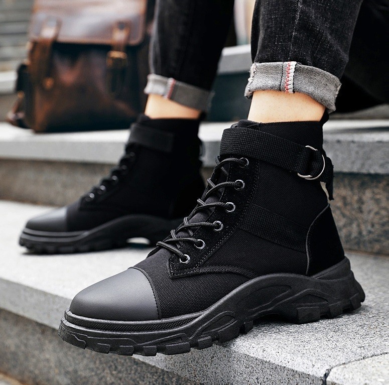  new goods short boots men's western boots military boots Work boots work shoes engineer boots 24.5cm~27cm selection possible black 