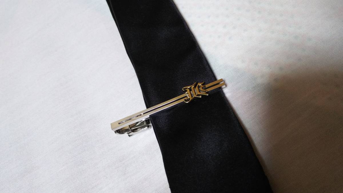  стандартный редкость! WAKOwako- Vintage готический Logo знак галстук булавка античный Old булавка для галстука Gold × хром серебряный Thai балка 