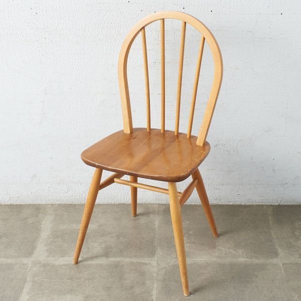 [67320]ercol スポーク 4本 フープバックチェア アーコール 椅子 ダイニングチェア 曲木椅子 エルム材 天然木 イギリス 英国 シンプル