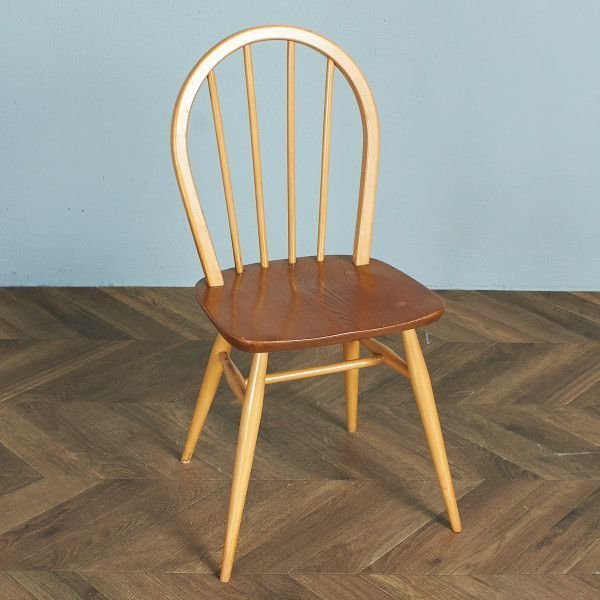 [65066]ercol スポーク 4本 フープバックチェア アーコール 椅子 ダイニングチェア 曲木椅子 エルム材 天然木 イギリス 英国 シンプル