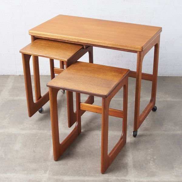63059]A.H. McINTOSH ネストテーブル コーヒーテーブル チーク 拡張式