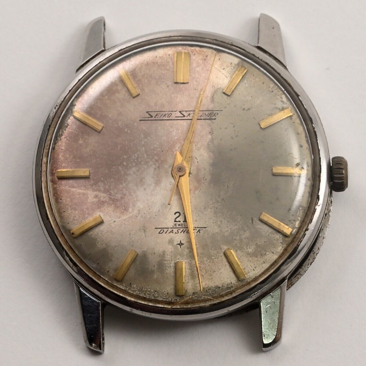 1スタ 動作品現状 ヴィンテージ 1965 【SEIKO】セイコー SKYLINER Hand-Winding Ref.J15006 21 Jewels バンド無 $N38-445_画像1