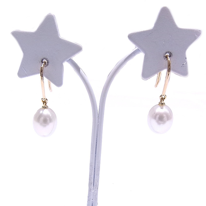 ミキモト　MIKIMOTO　パールピアス K18YG　イエローゴールド 【中古】【程度A】【美品】