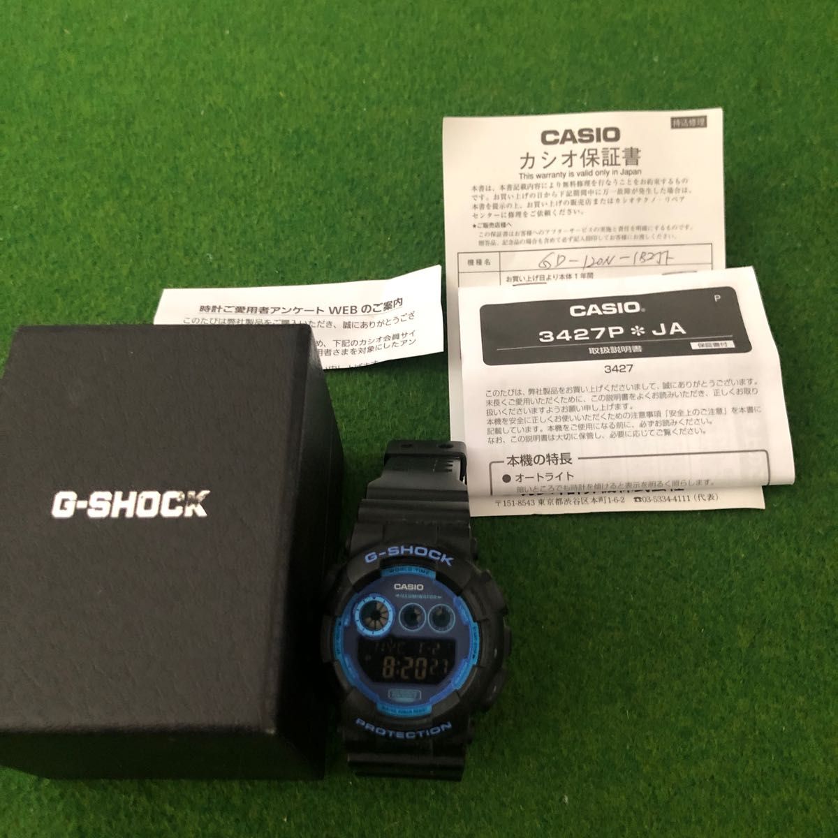 G-SHOCK CASIO 3427JA ブルー 元箱＋取扱説明書あり 