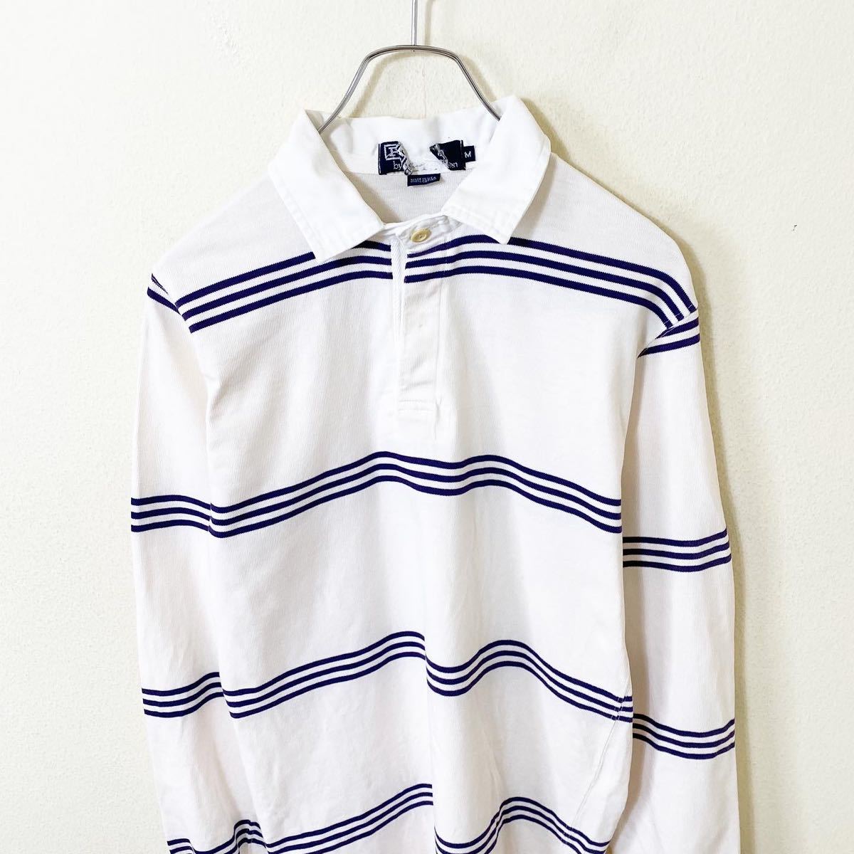 USA製 90s Polo by Ralph Lauren ボーダー シャツ ラガーシャツ ラルフローレン ボーダー柄 長袖 POLO RALPH LAURENの画像1