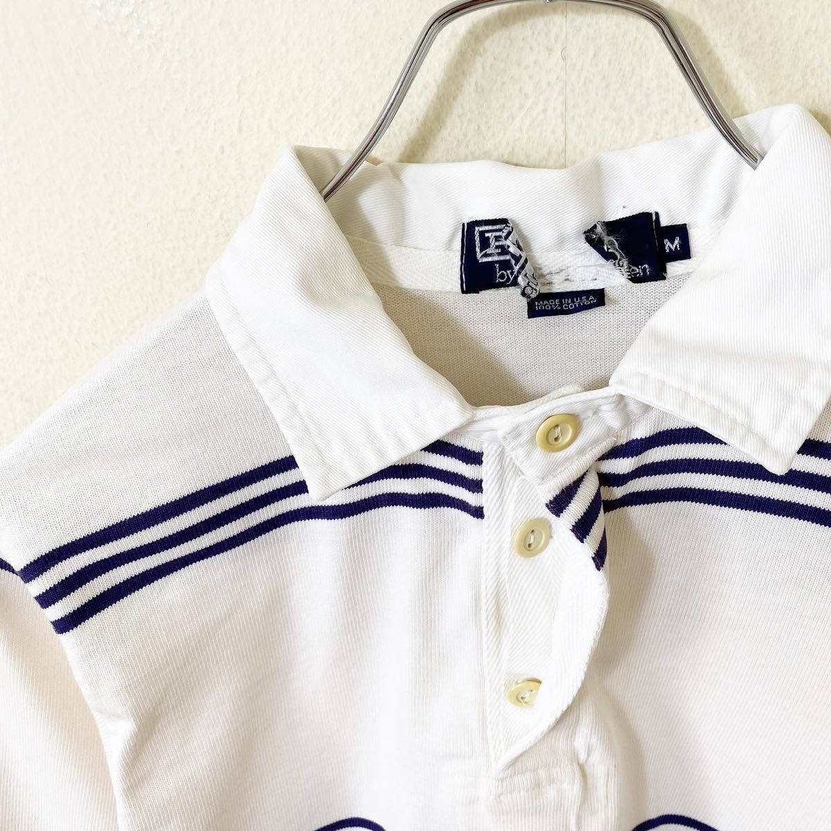 USA製 90s Polo by Ralph Lauren ボーダー シャツ ラガーシャツ ラルフローレン ボーダー柄 長袖 POLO RALPH LAURENの画像6