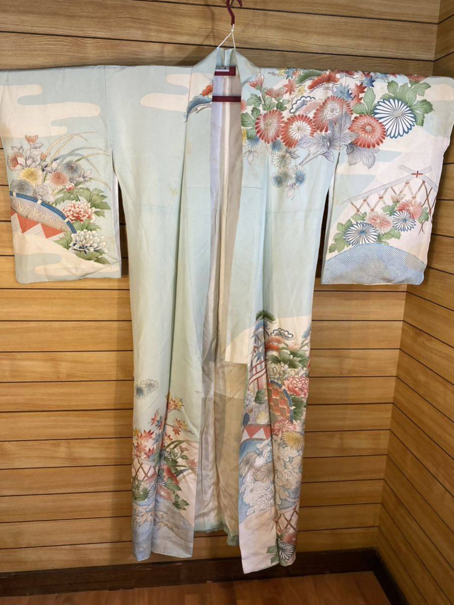  детский кимоно крепдешин длина 144 выходной костюм . перо тканый 