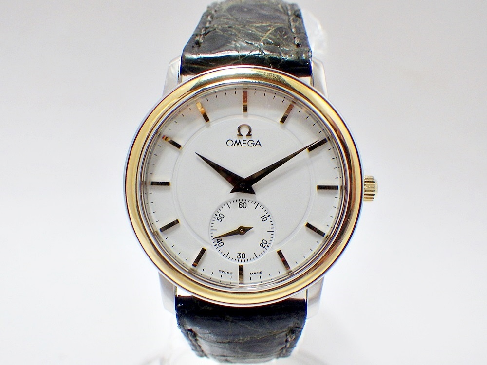 B23-1988 OMEGA オメガ 4720.31.11 Prestige プレステージ 腕時計 スモールセコンド 手巻き 稼働品 本体のみ ※ベルト社外品/尾錠純正_画像1